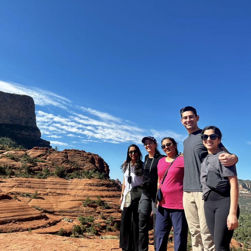 With Jai's family in Sedona, AZ