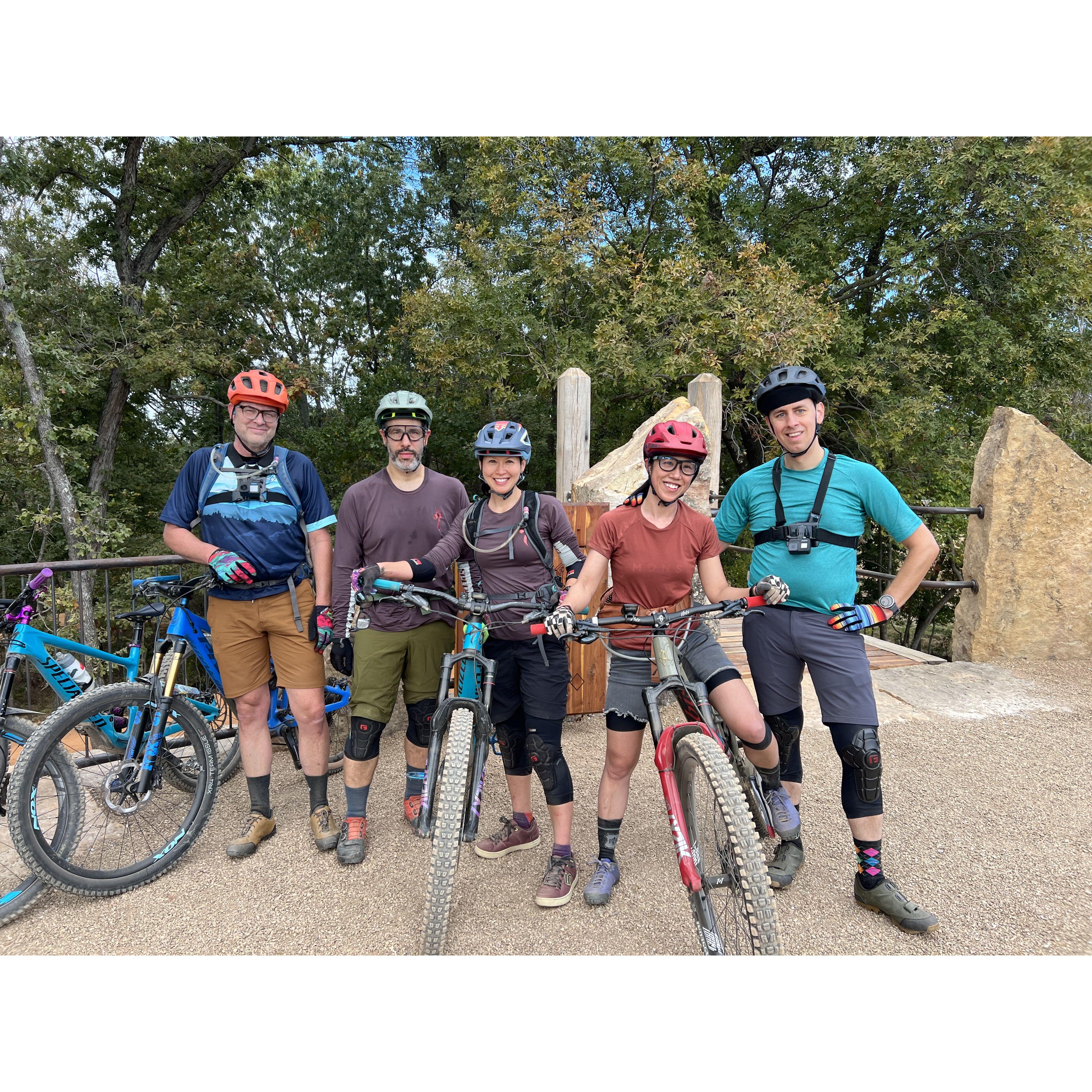 Biking in Bentonville, AR with the best group of friends!