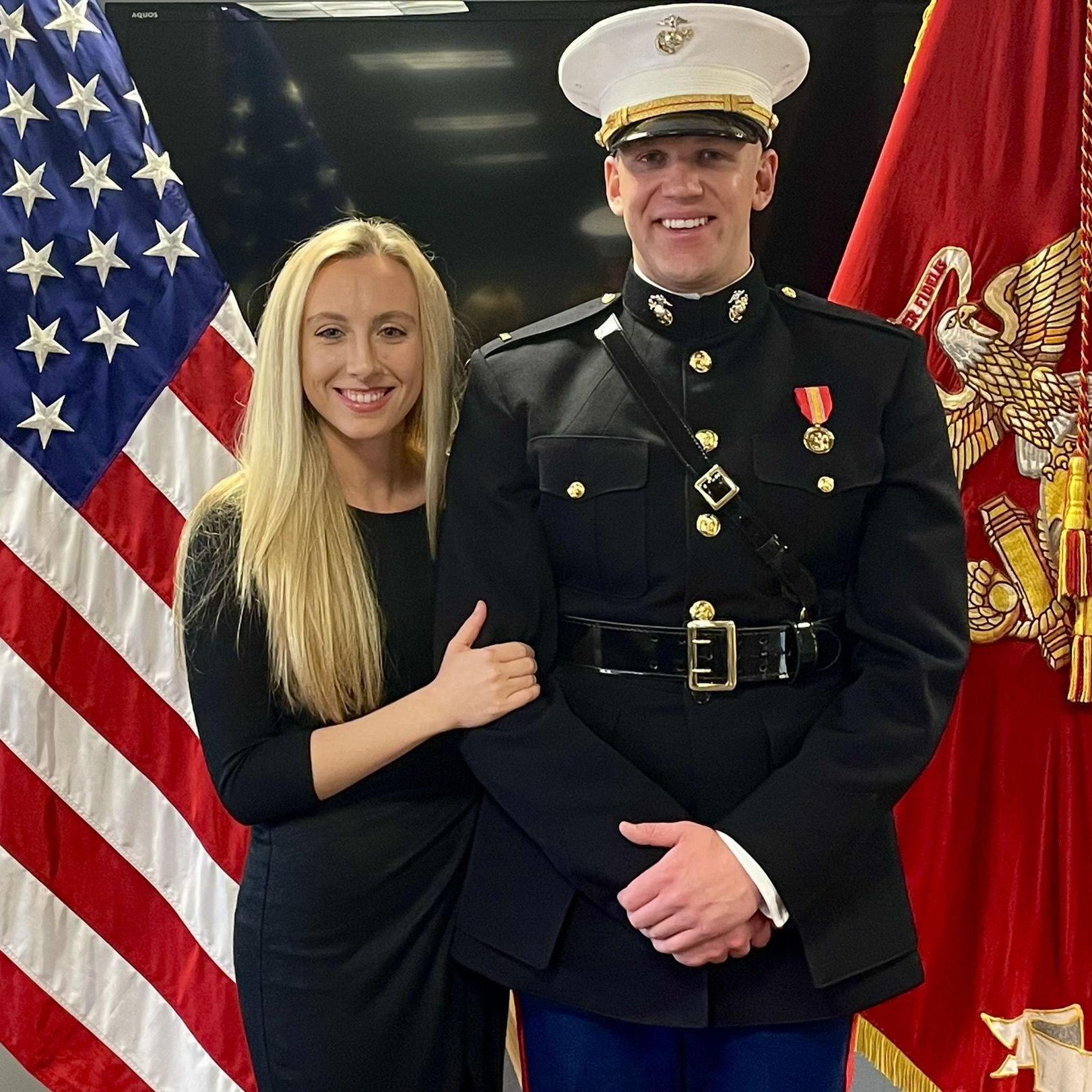 This photo was taken at Daniel's Commissioning ceremony into the Marine Corps.