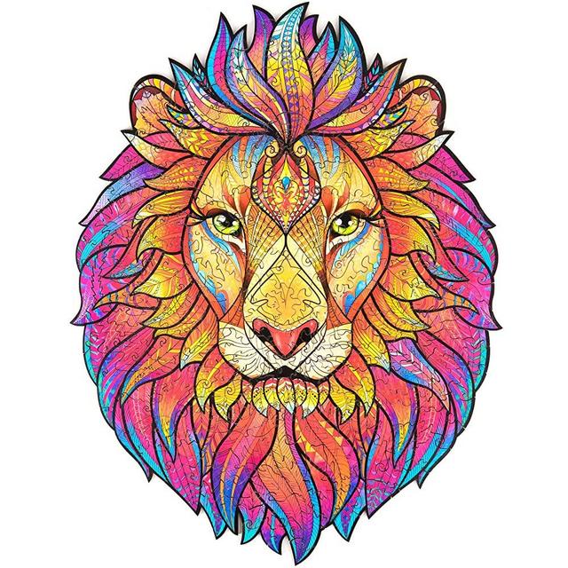 UNIDRAGON Wooden Puzzle Jigsaw, Best Gift for Adults and Kids, Unique Shape Jigsaw Pieces (Medium - 9.7 x 12.5 in (24 x 31 cm))