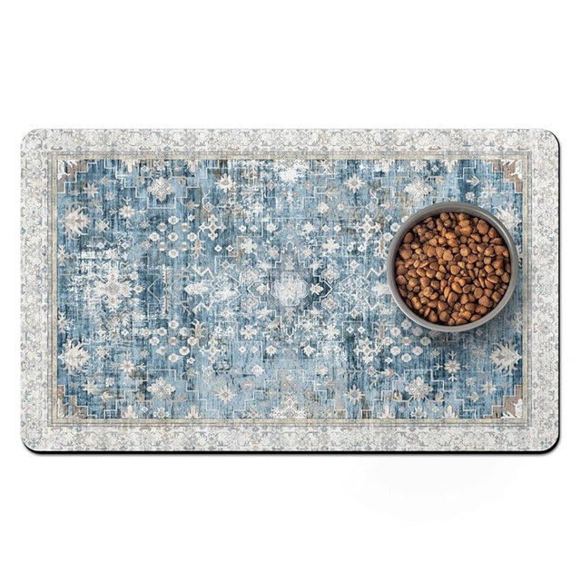 Pet Food Mats for Floor, Absorbent Dog Mat for Food and Water Dispenser Mat, Dog Food Mat Quick Dry Cat Food Mat Pet Supplies