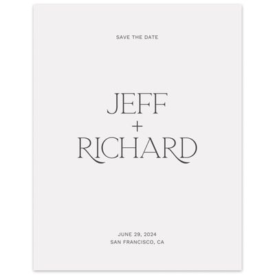 Smoke, Grey Wedding Digital Save the Date - Hazeldale Classic