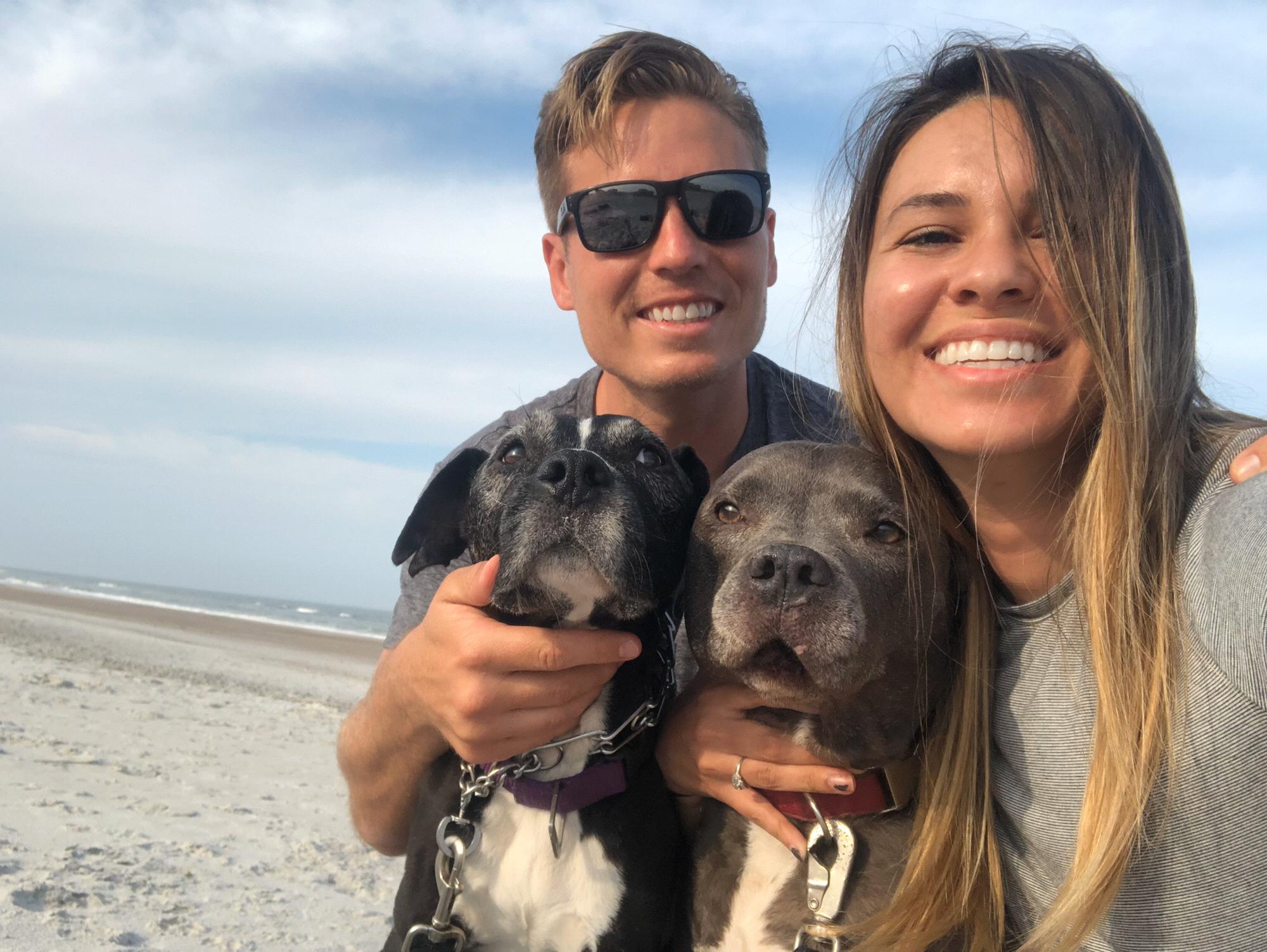 Our favorite place ( Amelia Island) with our babies 🐶