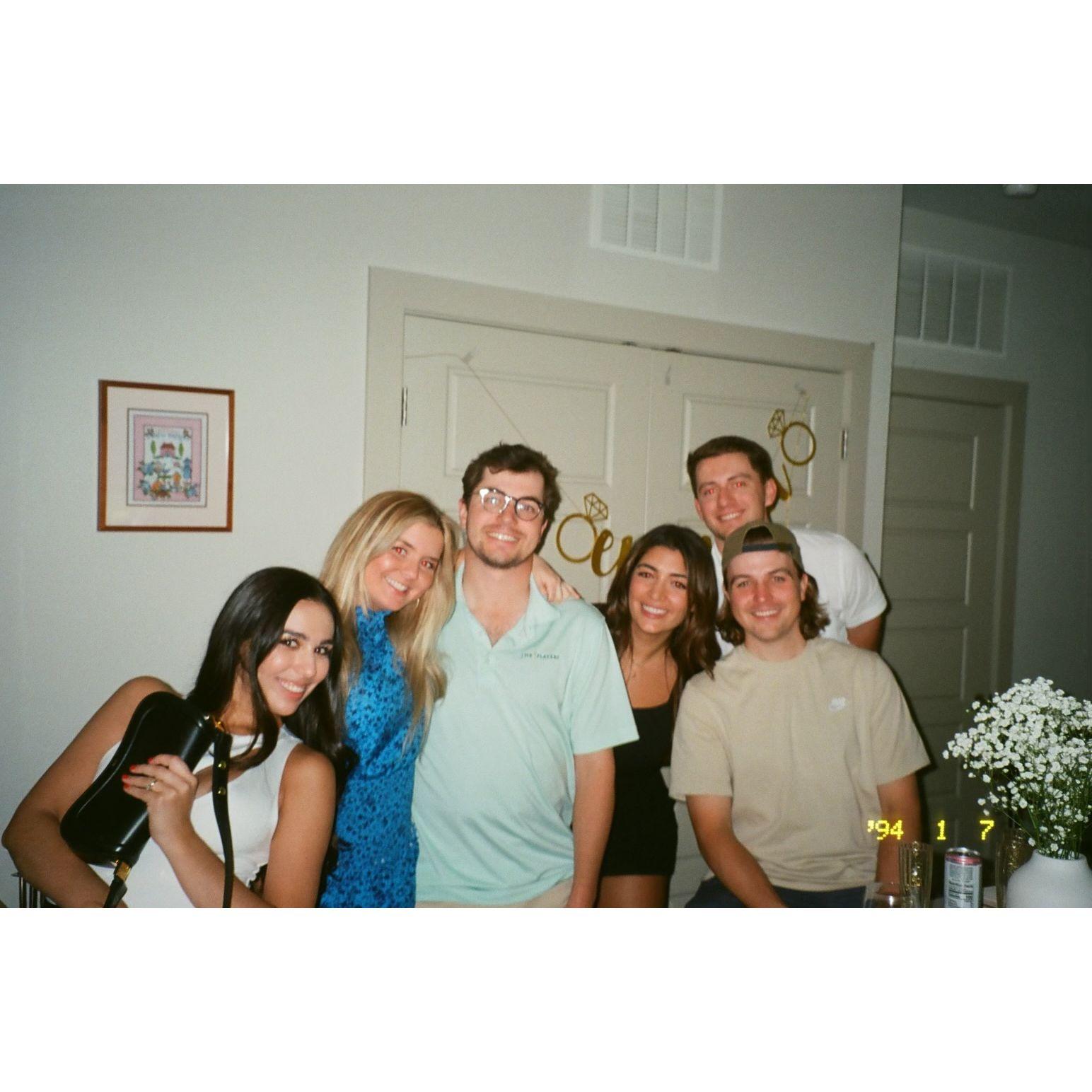 Surprise engagement party with some of our favorite people