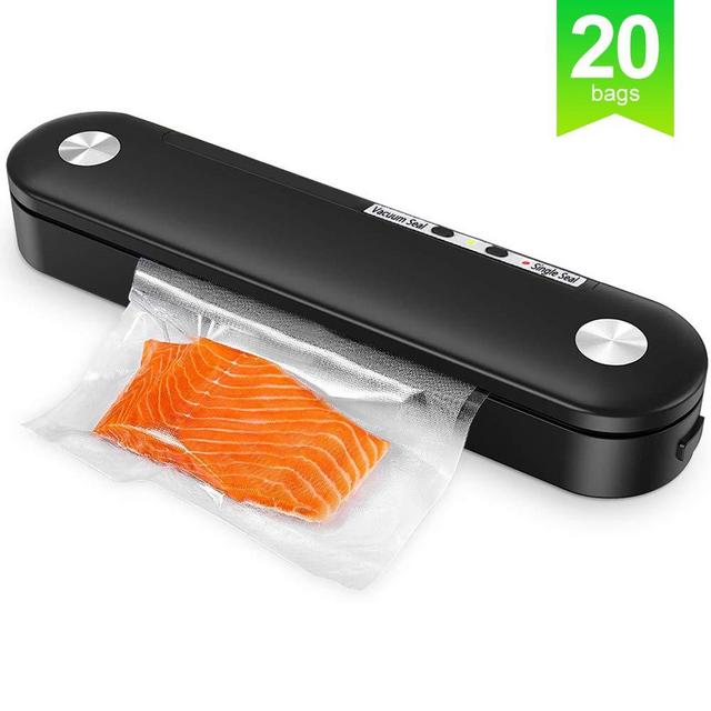 Food Vacuum Sealer Machine, Automatic Food Sealer Machine for Food Savers w/Starter Kit,Dry & Moist Food Modes,20 Pcs Vacuum Bags for Food Preservation and Sous Vide, Storage Saver