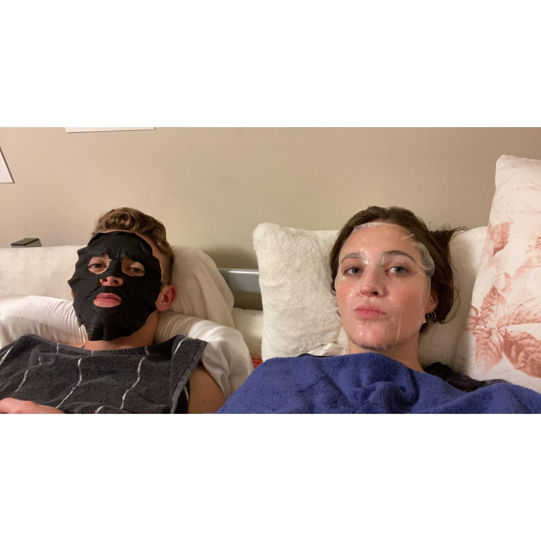 Fun Fact... Our first Kiss was while putting face masks on each other