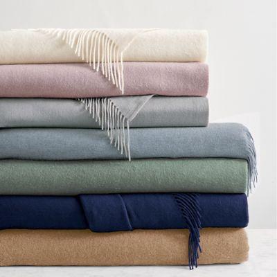 Frontgate Cashmere Fringe Throw: (1) in Camel and (1) in Light Grey