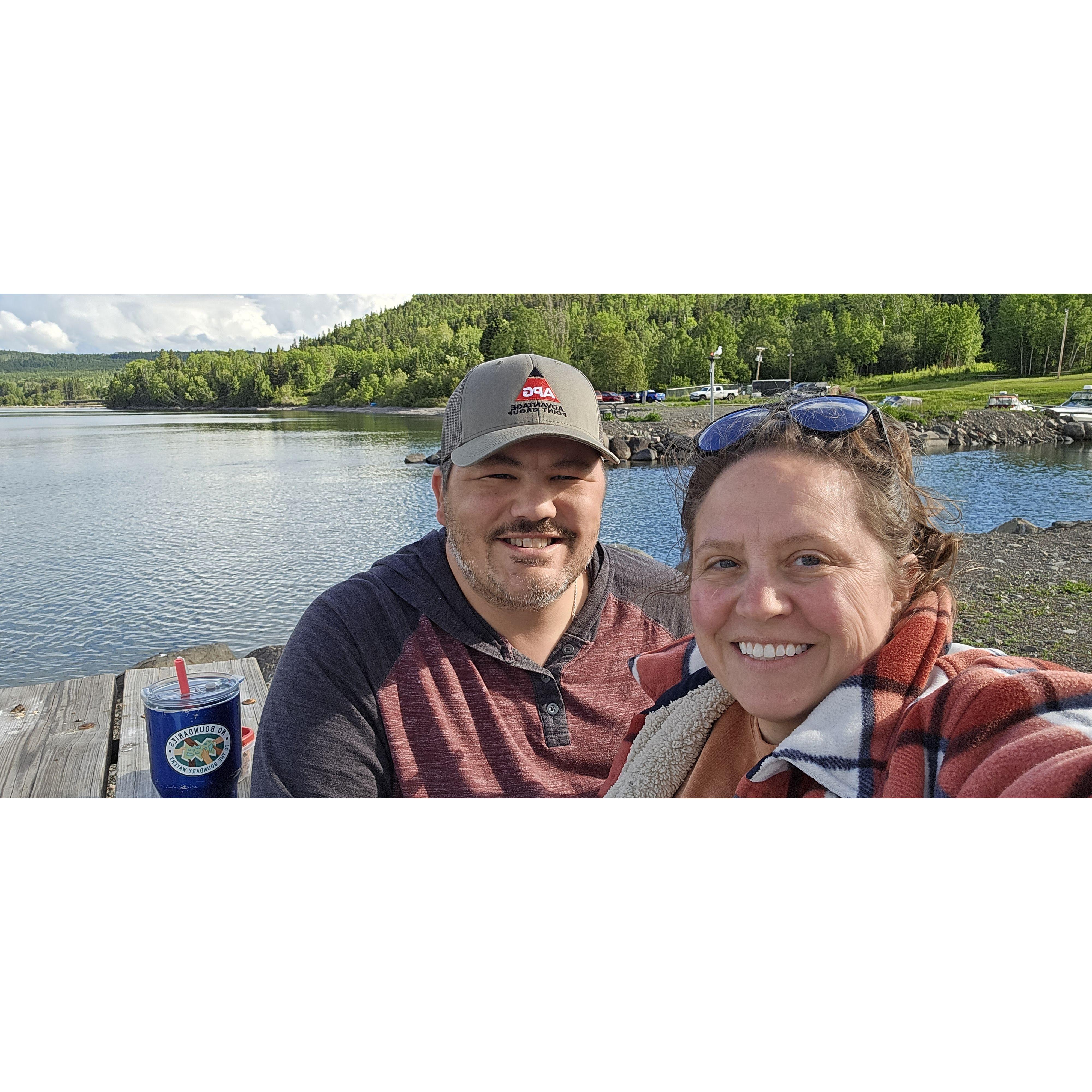 Our first camping trip. Tony shared his lake and Marisa camped for the first time in over 2 decades.
