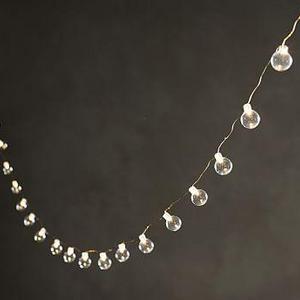 Clear Glass Sphere String Lights - 50ft