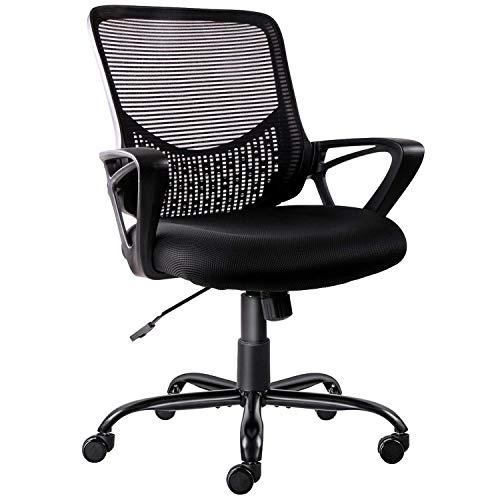 Smugoffice Office Chair, Computer Desk Chairs Ergonomic Mesh Task Chair Lumbar Support Comfortable with Armrests for Conference Room Home