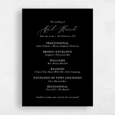 Black Wedding Program - Keole