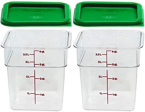 Cambro Food Storage Containers 4 Quart With Lid - Pack of 2