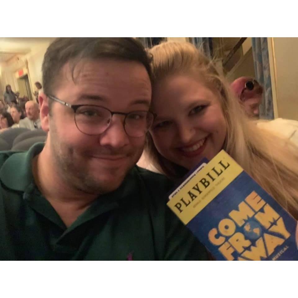 Elliot's first time experiencing Come From Away...and Sarah's 5th time at her favorite musical.