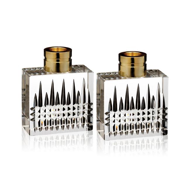 Waterford Lismore Diamond Candlestick Pair