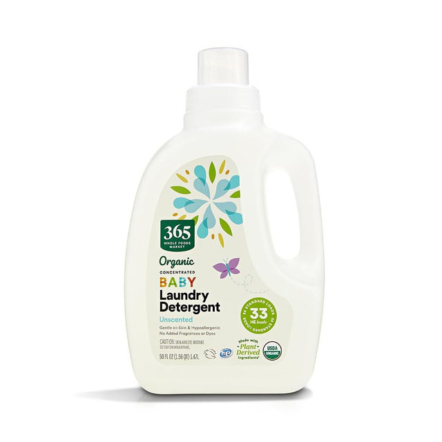 365 by Whole Foods Market, Organic Concentrated Baby Laundry Detergent, Unscented, 33 HE Loads, 50 Fl Oz