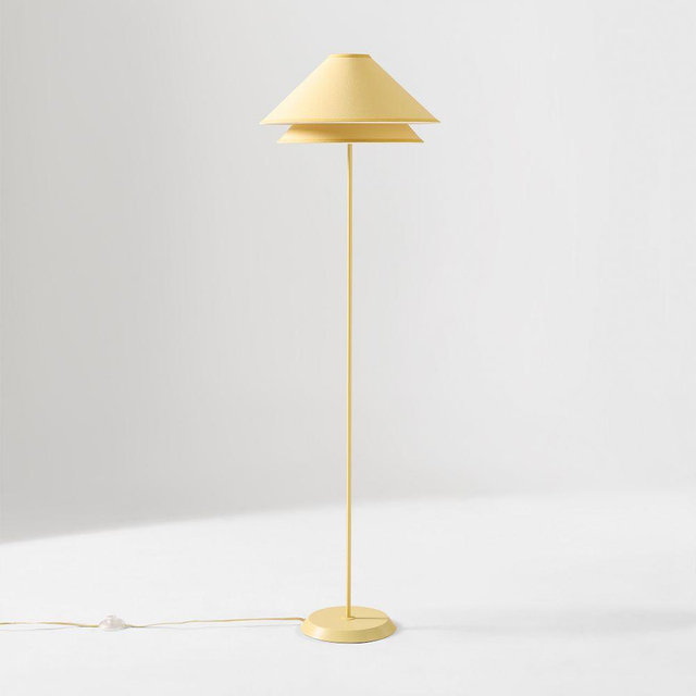 Marlo Floor Lamp, Linen, Yellow, 58"