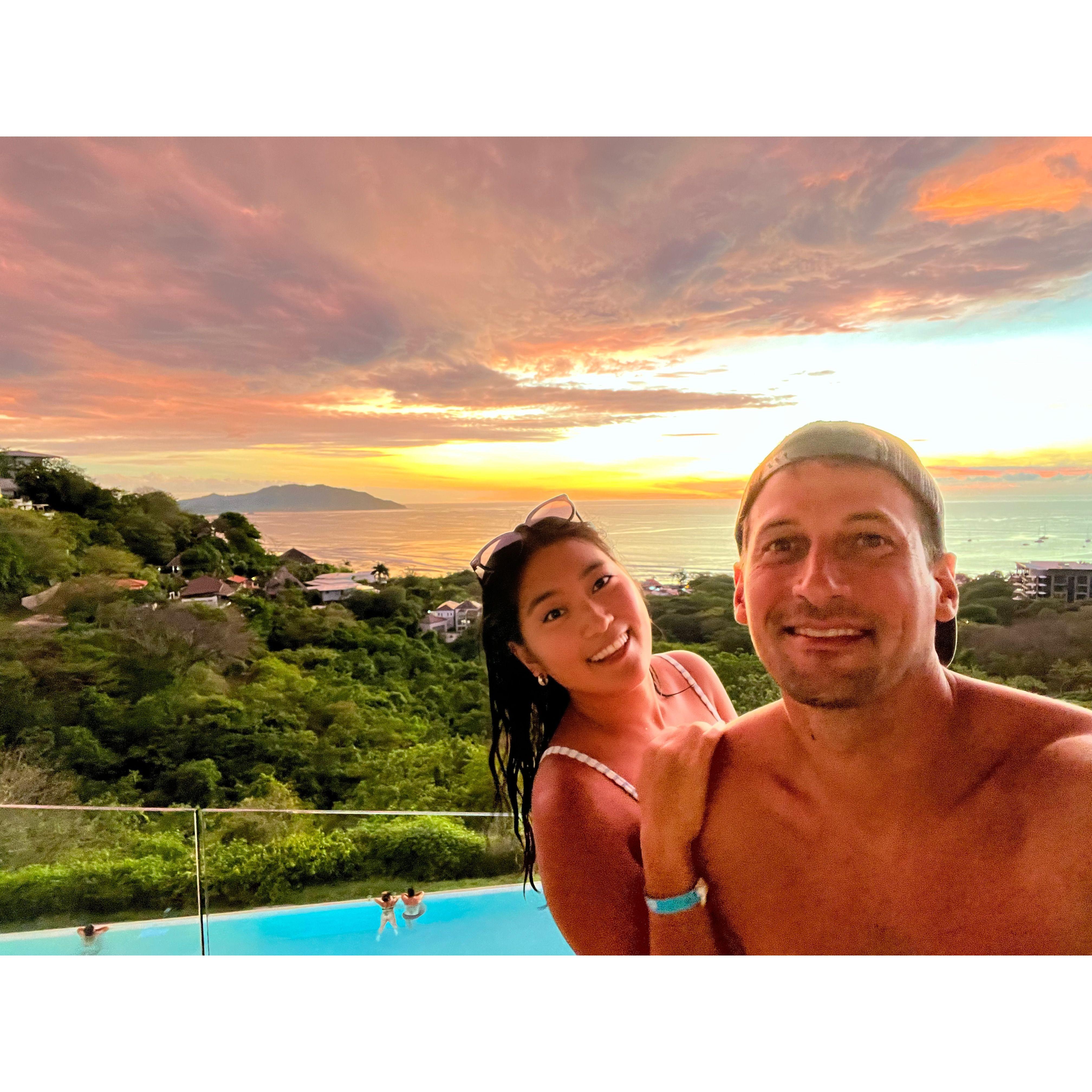 Costa Rica sunset.