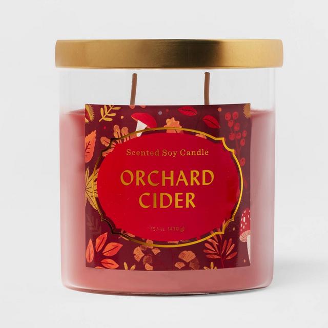 15.1oz Lidded Glass Jar Orchard Cider Candle - Opalhouse™