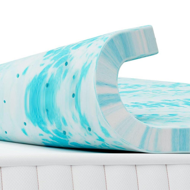 KMFurnila 3 Inch Mattress Toppers Memory Foam Cooling Gel Infused for Enhanced Comfort, CertiPUR-US Certified Breathable Bed Topper Pad with Support for Sleeper Sofa Couch RV Camper, Twin XL