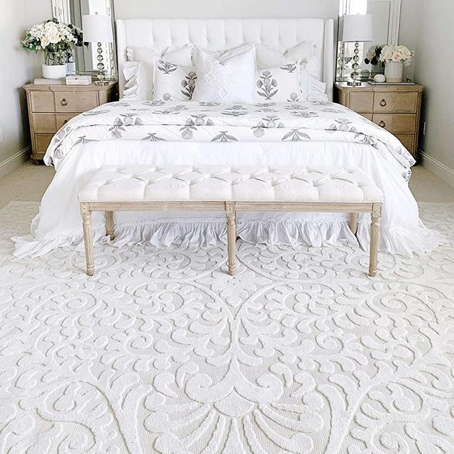 My Texas House by Orian Indoor/Outdoor Bluebonnets Area Rug, 7'9" x 10'10", Natural