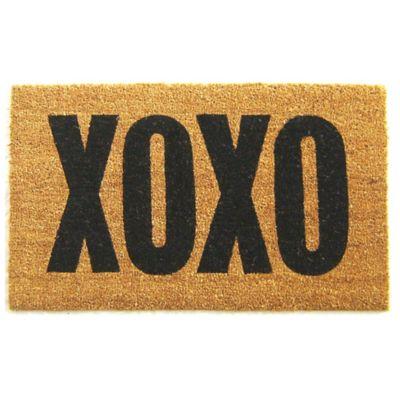 Nature by Geo Crafts XOXO 18-Inch x 30-Inch Multicolor Door Mat