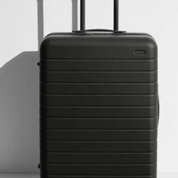 Away Medium Checked Luggage - Jet Black