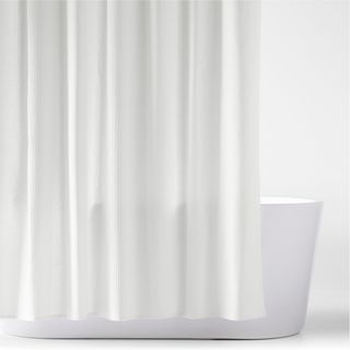 Organic Cotton Seersucker Shower Curtain