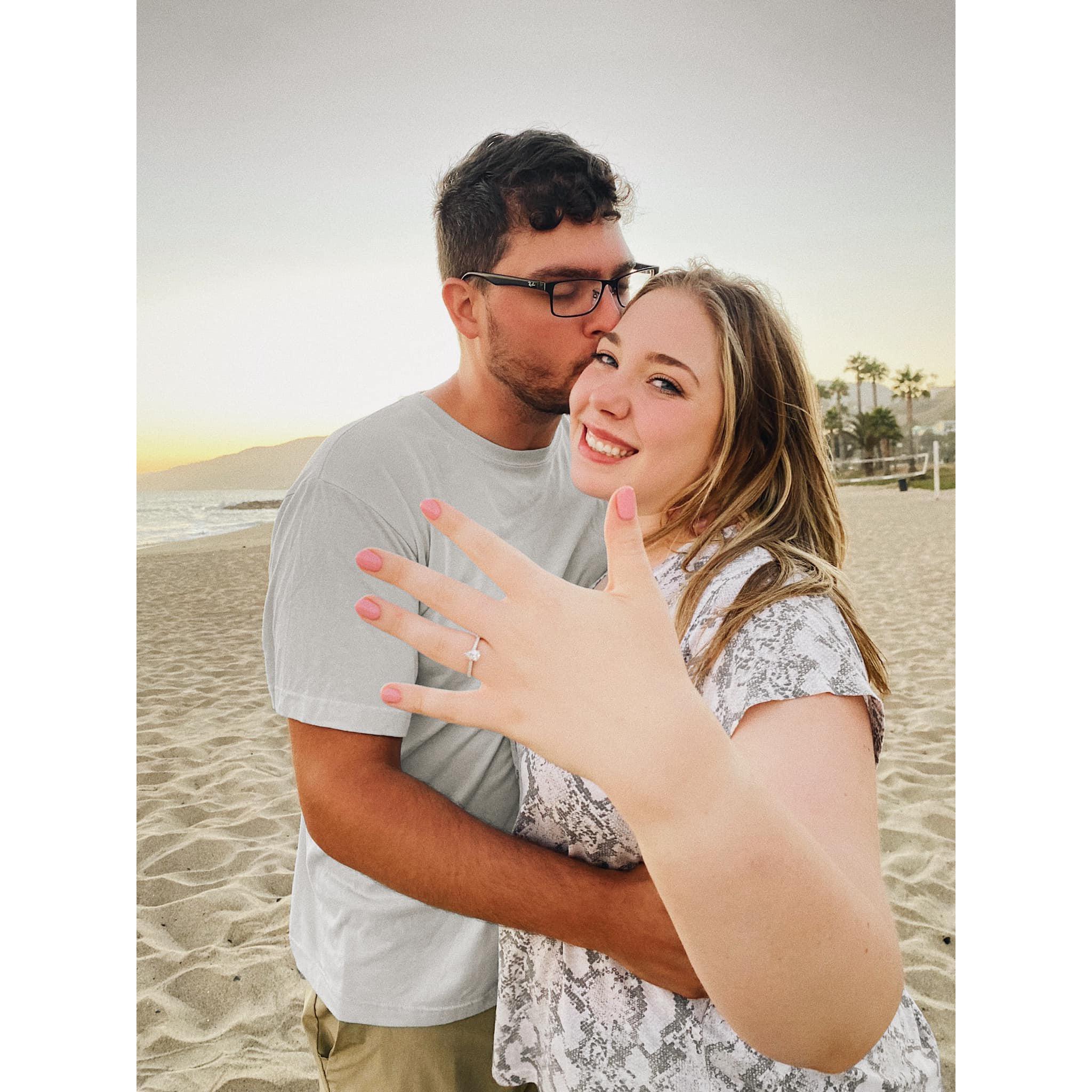 FINALLY ENGAGED! 8/2/21 at Will Rogers Beach in Los Angeles