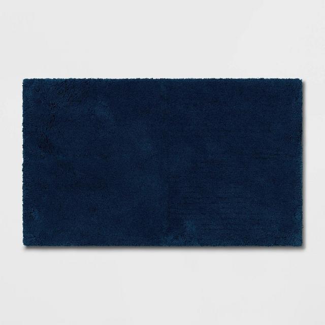 24"x40" Bath Rug Dark Blue - Threshold Signature™