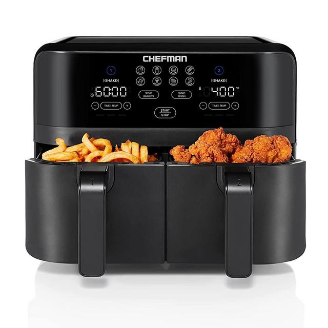 Electric Indoor Grill Air Fryer Combo,Chefavor Smokeless 11 qt 7-in-1