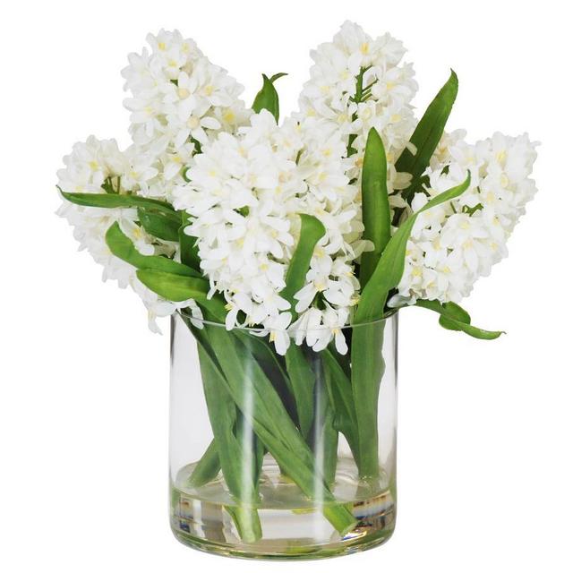 Faux Hyacinth in Cylinder Glass