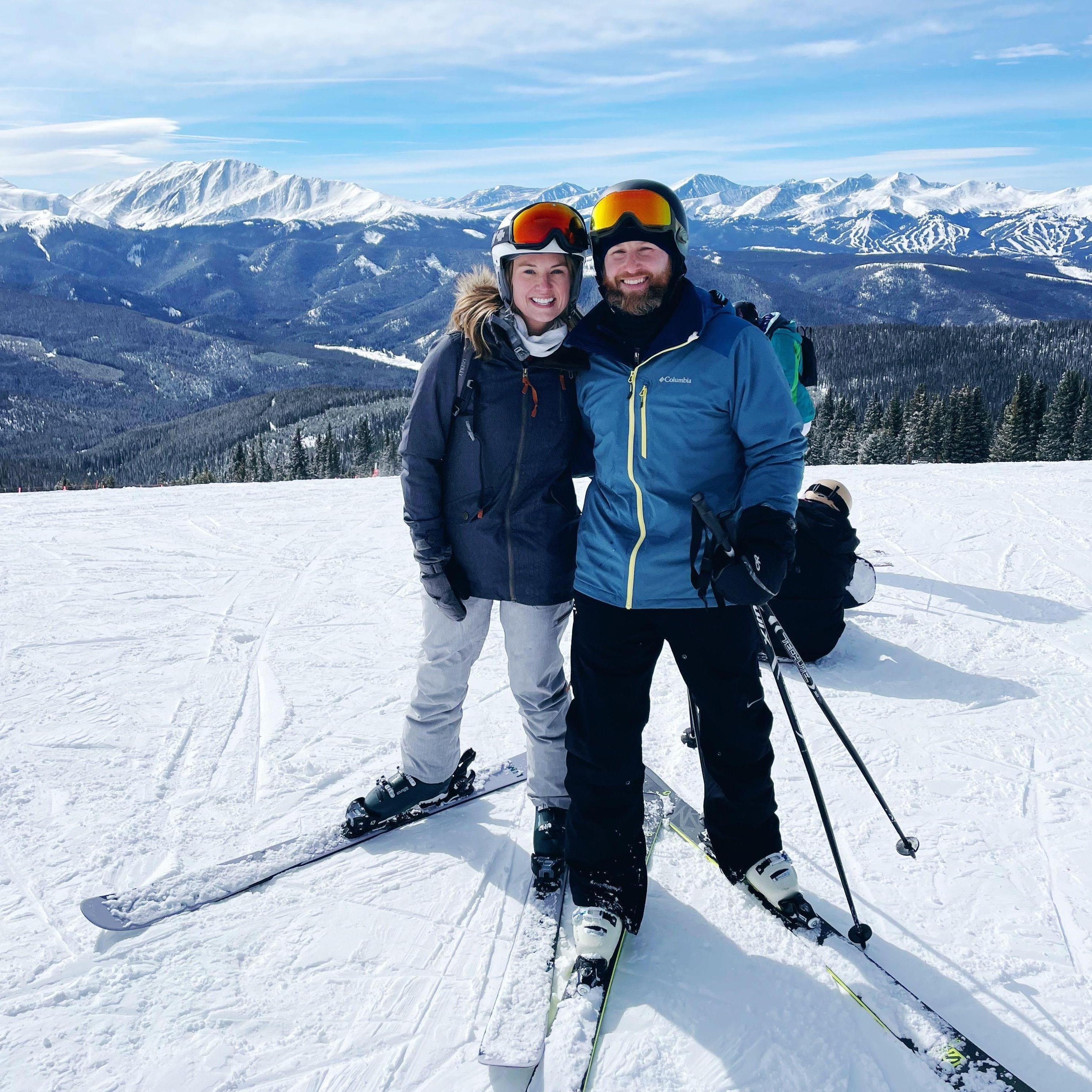 One of our first times skiing together