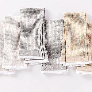 Organic Waffle Kitchen Towels, Set of 6