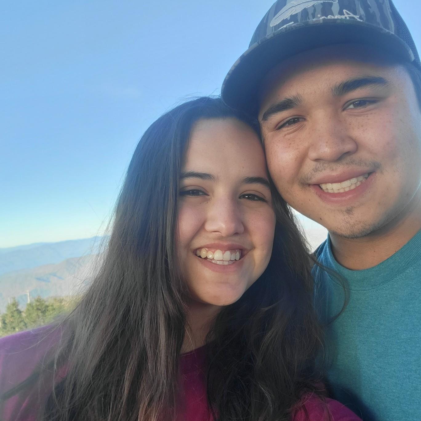 We took this selfie at Clingman's Dome the day we got engaged