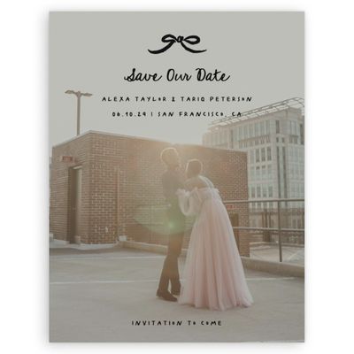 Black Wedding Digital Save the Date - Emelia Photo
