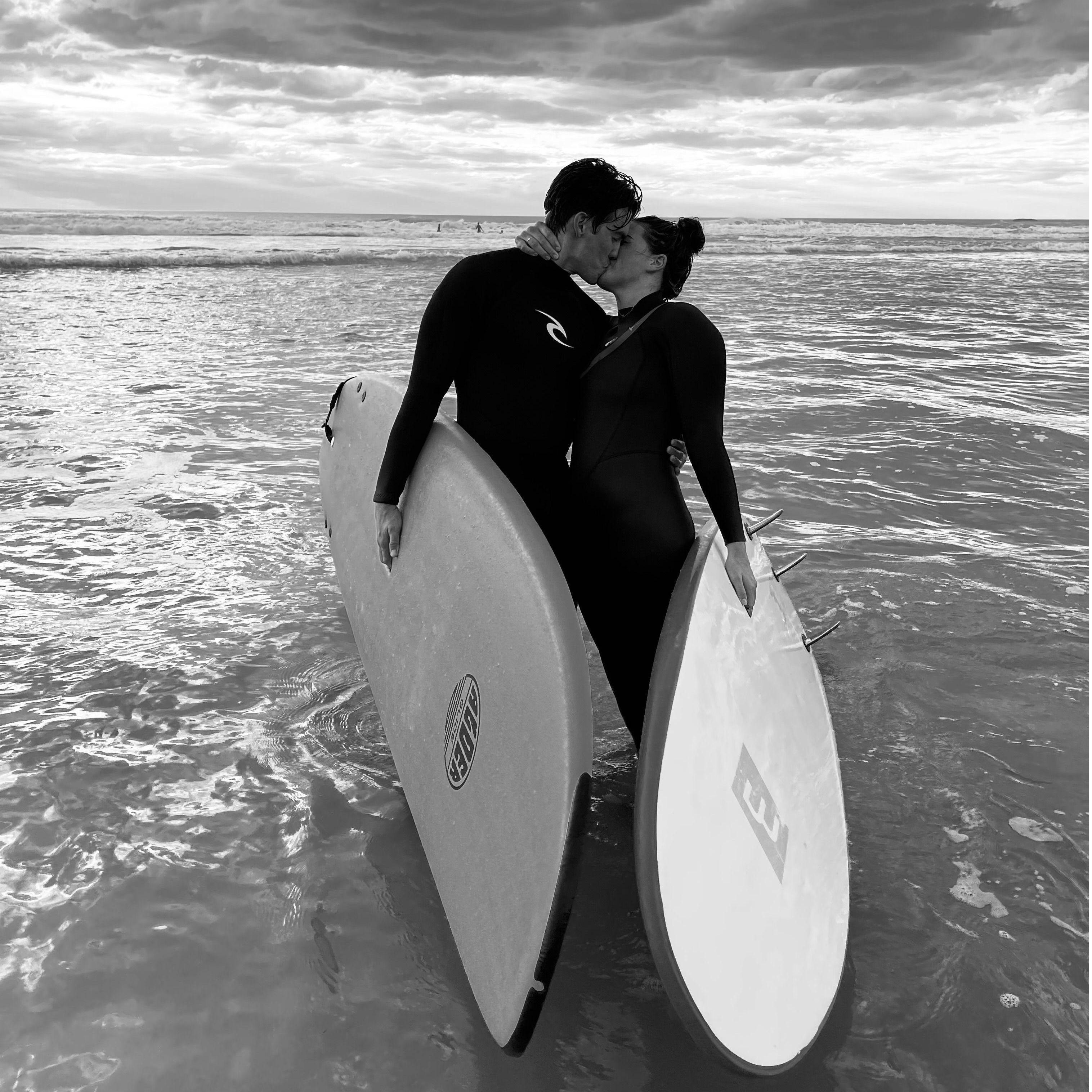 We even learned to surf at sunset in the Basque region of France (Biarritz). Our instructor was hilarious and Abby was sore from getting slammed by waves all evening.