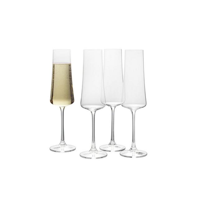 Mikasa Aline Flute Glasses Set of 4, 10 oz