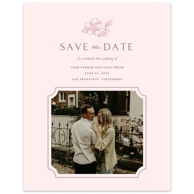 Pink Wedding Digital Save the Date - Selindra Photo