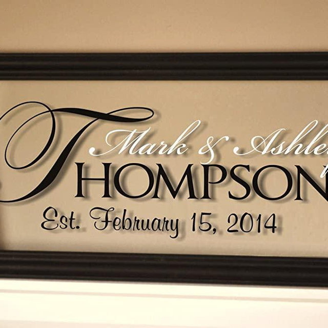 MRC Wood Products Personalized Family Name Sign Picture Frame 11x21 The Regal