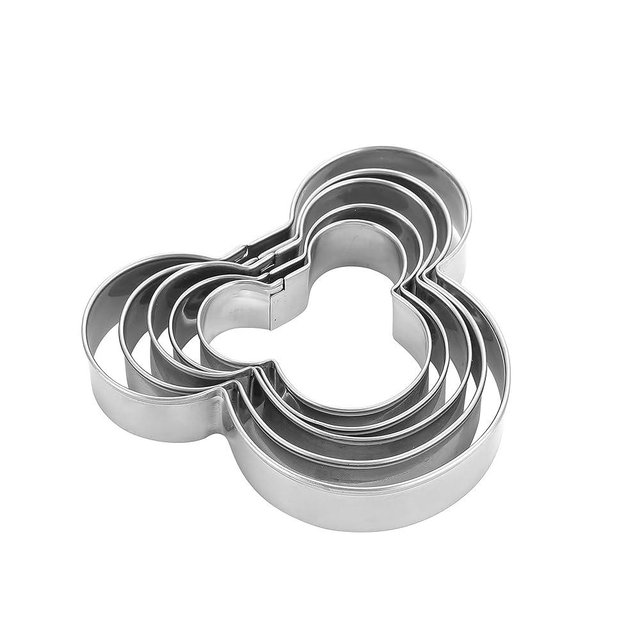 Food Grade Mouse Cookie Cutters Set of 5 – Sturdy Stainless Steel Cutters for Cookies, Sandwiches, Cake & Fruit – DIY Decoration Tools for Kids – 2.12'' to 3.86''