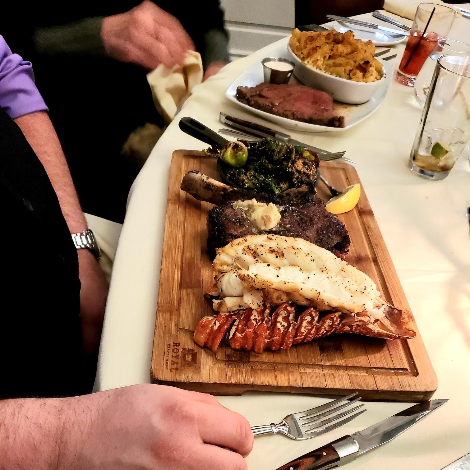 #boetcherputaringonit 
#engagementdinner
our engagement at Salvatores! 1/21/2020
Shawn's engagement feast! Check out that 14oz lobster tail! The chef found his best one for him just for the occasion! #feastforaking