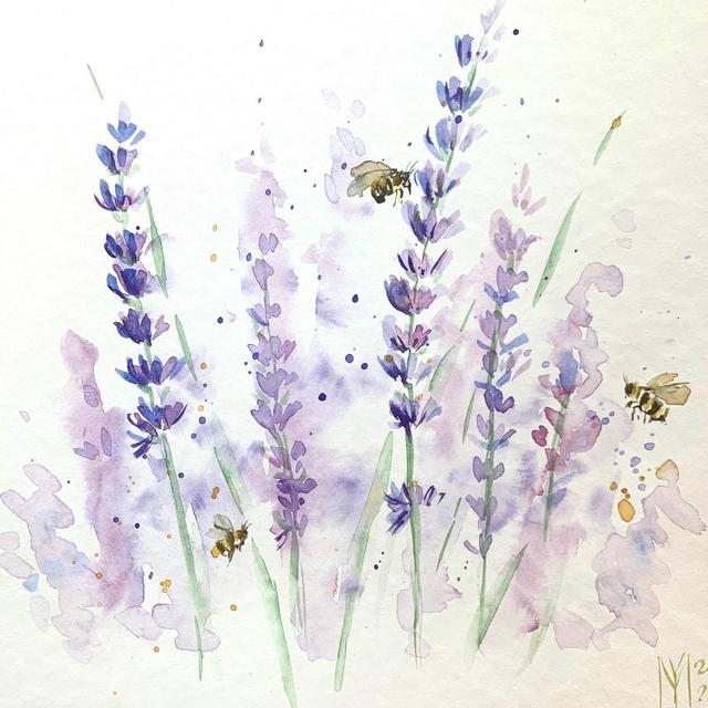 Lavender Original Painting Wall Decor