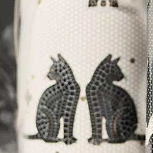 The Bistro Tile Stoneware Vase: Halloween (Cat please) Edition