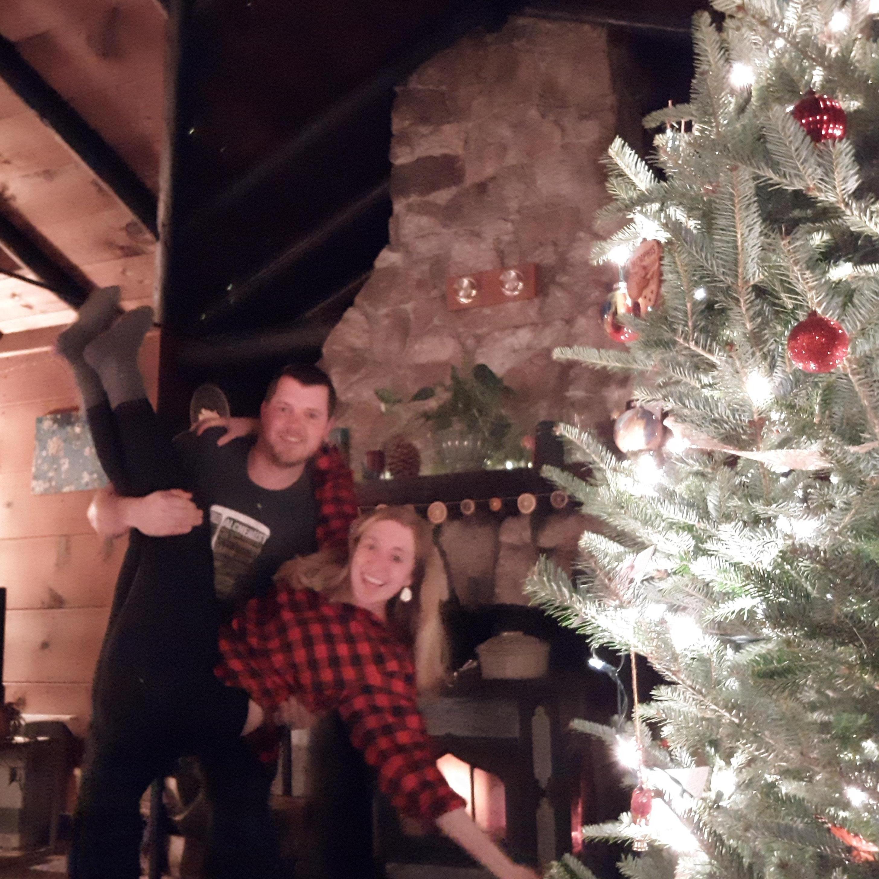 The best Christmas Tree that lasted until Valentines Day in the best cabin we've ever lived in.