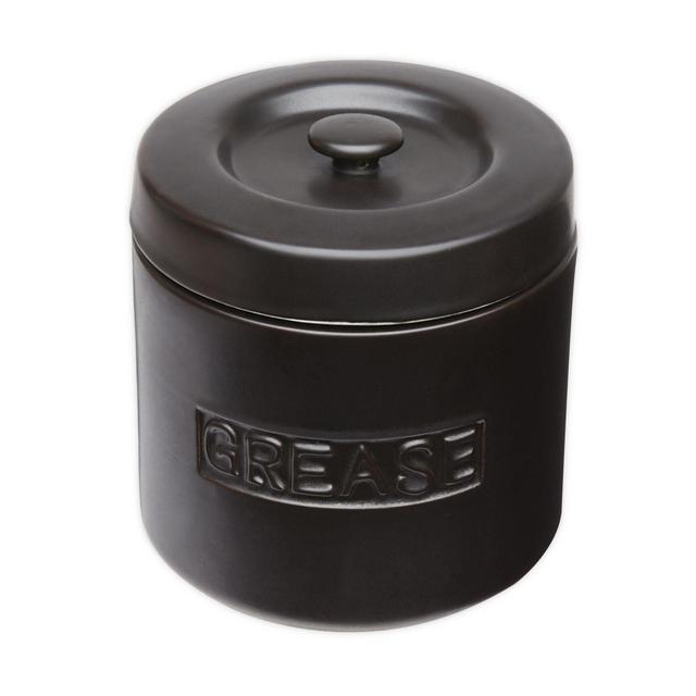 Fox Run™ Porcelain Grease Container in Matte Black