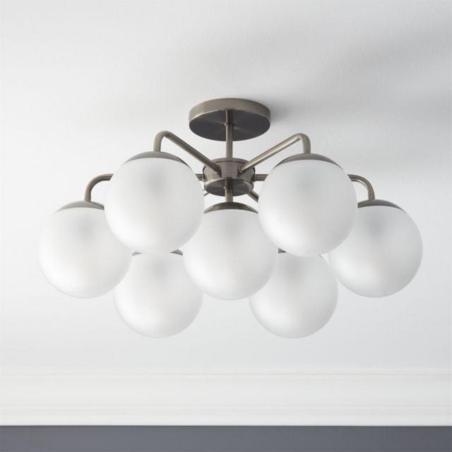 vega black nickel flush mount lamp