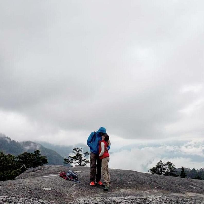 In Squamish, BC Canada on top of Stawamus Chief.