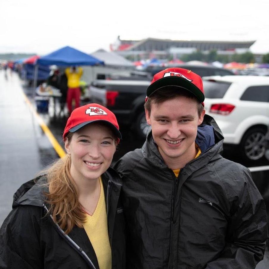 At a Chiefs game with the Takes & Phillips families in 2019