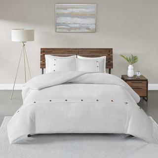 Finley 3-Piece Cotton Waffle Weave Duvet Cover Set