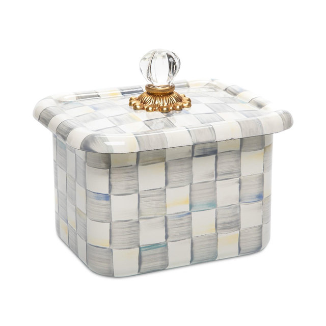 Mackenzie-Childs Sterling Check Recipe Box